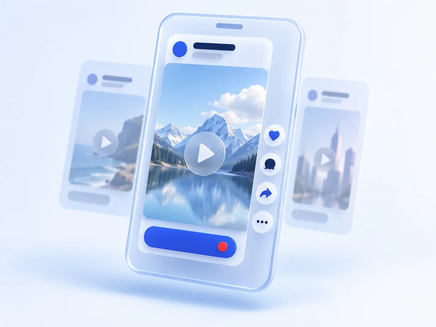 TikTok reklamı: kısa video akışında sponsorlu dikey video ve harekete geçirici düğme