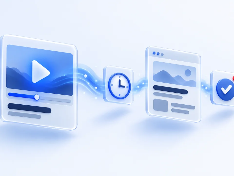 Measurement: the effect of a video view reaching the website and a conversion over time
