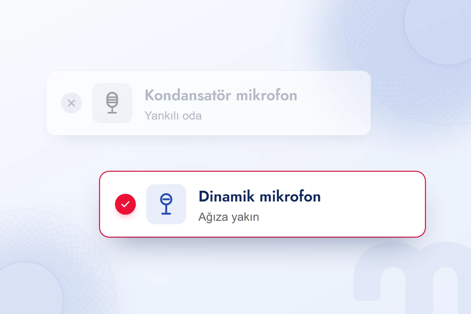 Ev ortamında kayıt: yankılı odada kondansatör mikrofon yerine ağıza yakın dinamik mikrofon.