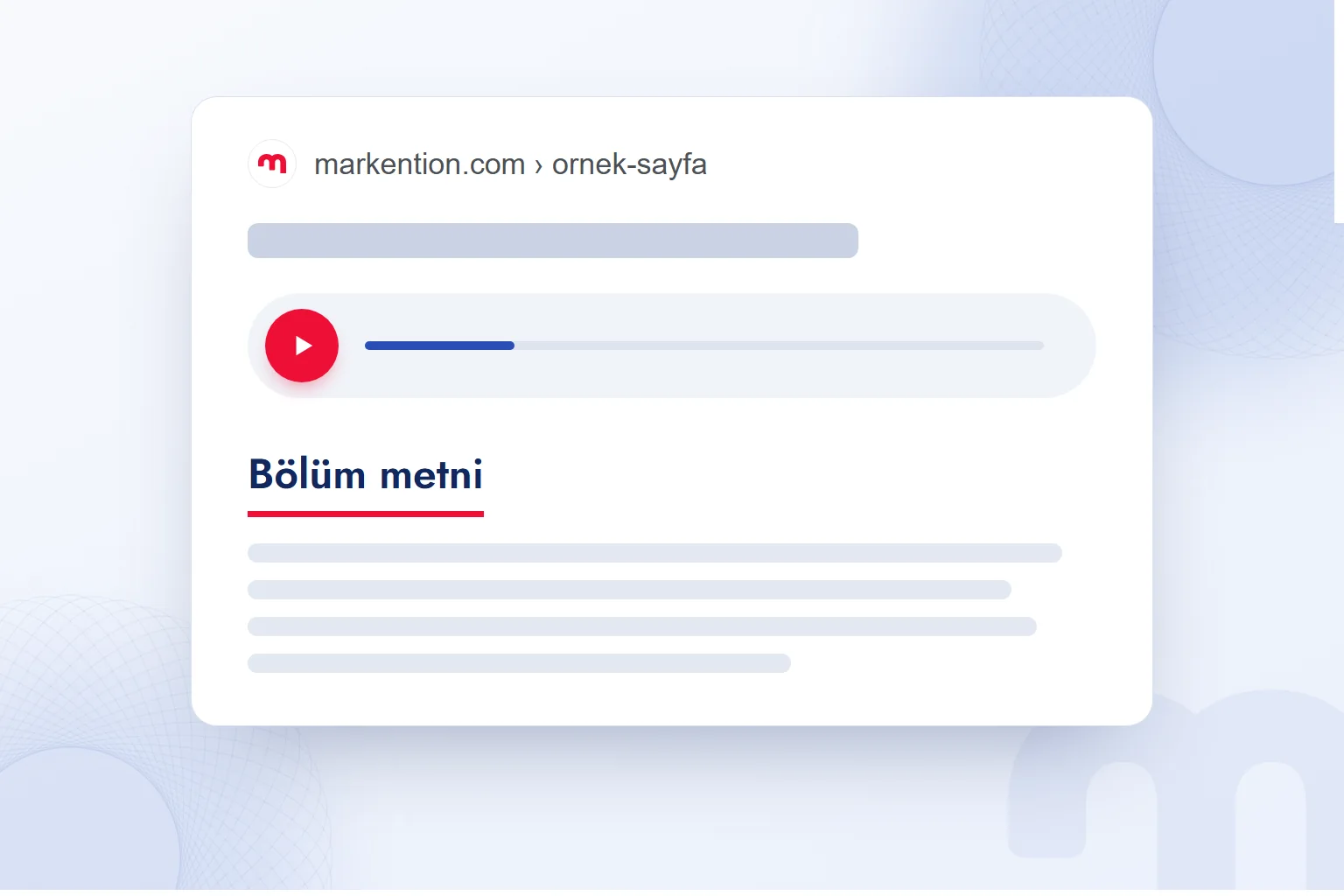 Web sitesindeki bölüm sayfası: oynatıcı ve altında bölüm metni başlığı.