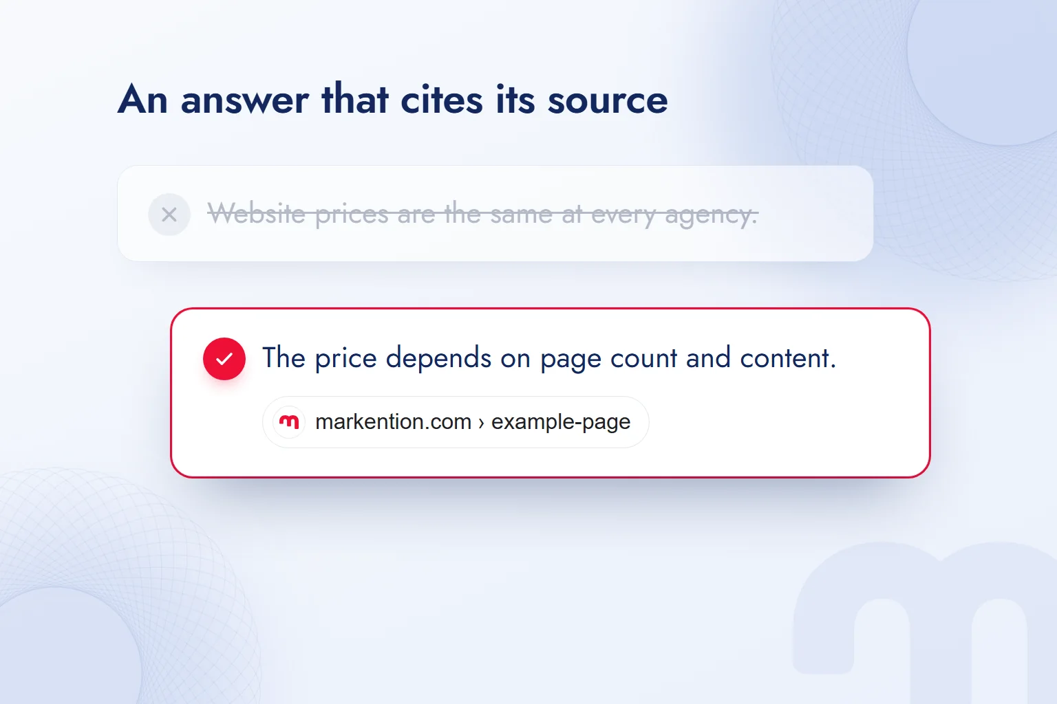 Two answers to one question: an unsourced generalisation behind, a source-based answer in front.