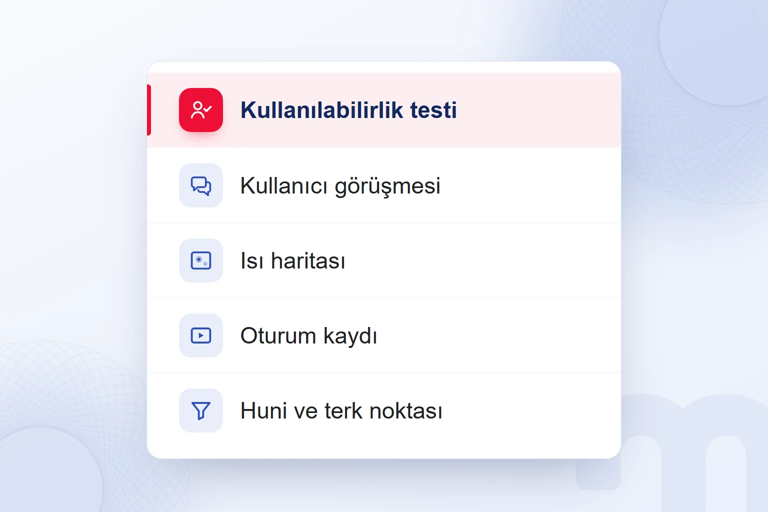 Arayüz sorununu teşhis araçları; kullanılabilirlik testi vurgulu.