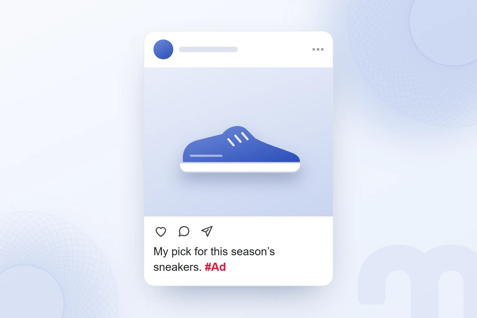 In an influencer post, the ad disclosure is visible at first glance.
