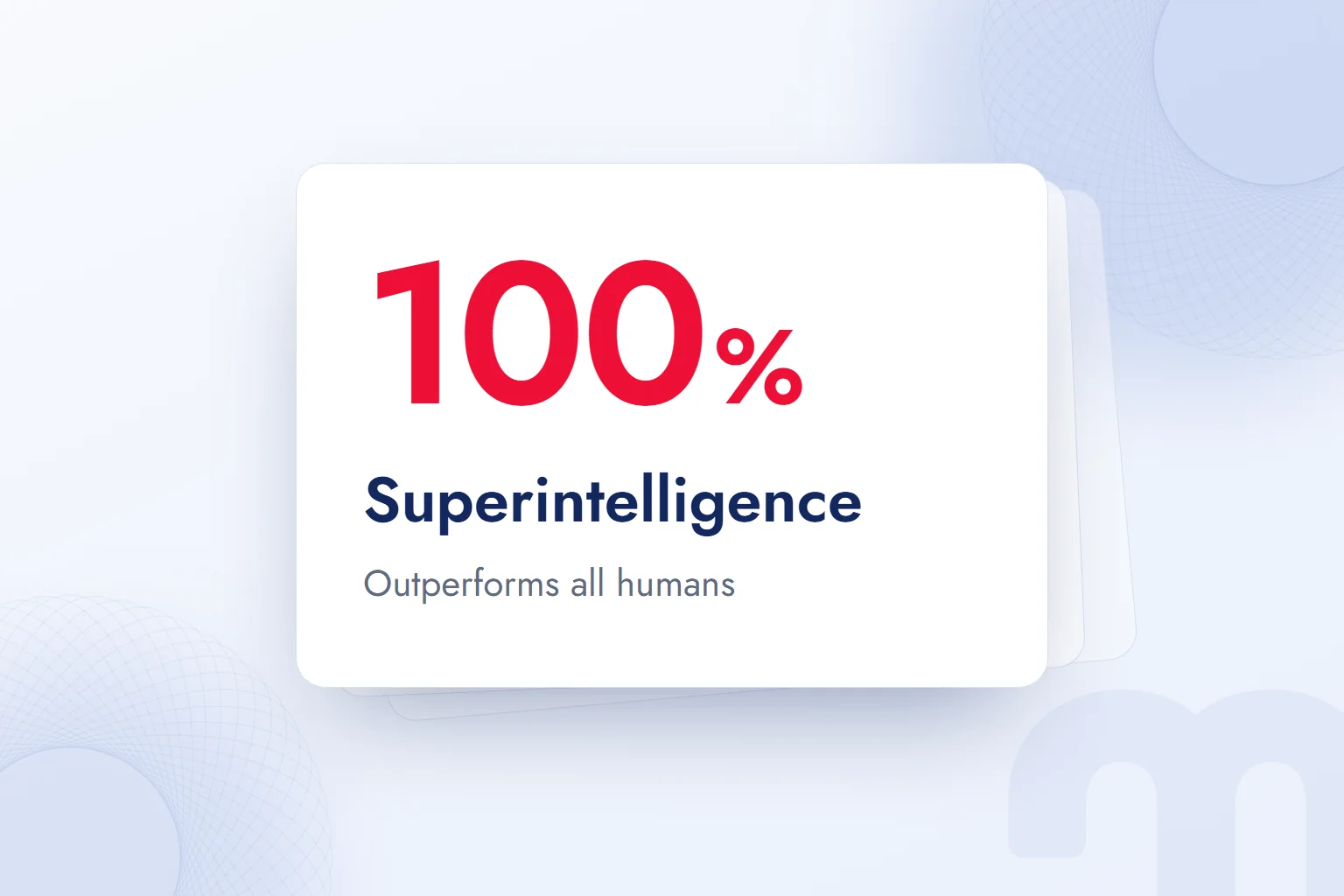 The superintelligence level in Google DeepMind’s classification: performance above 100% of humans.