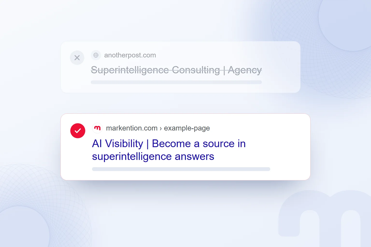 Wrong and right: a title that uses only “superintelligence” and a title that uses both terms together.