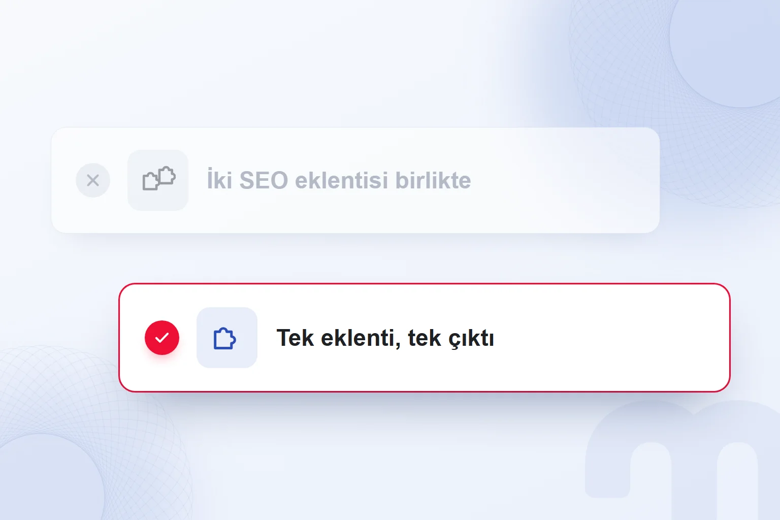 İki SEO eklentisi birlikte yerine tek eklenti, tek çıktı.